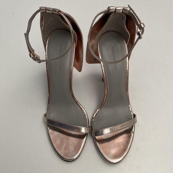 Alexander Wang Fabiana Sandal Pink Metallic Open Toe Ankle Strap Cape 37… - Picture 5 of 15